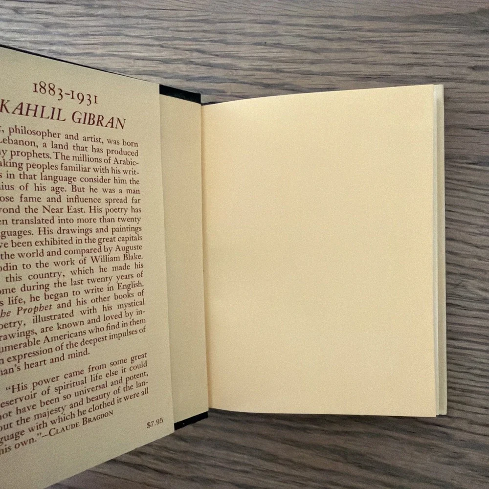The Prophet Kahlil Gibran Pocket Edition Book HCDJ Spiritual Fiction